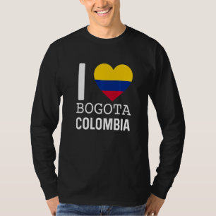 Ich liebe Bogota Kolumbien Flagge Karte kolumbiani T-Shirt