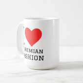 Ich liebe Bohemian-Mode  Kaffeetasse (Vorderseite Links)