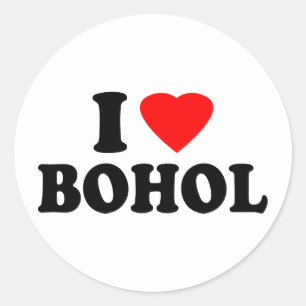 Ich liebe Bohol Runder Aufkleber