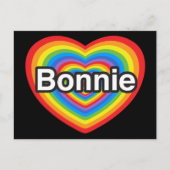 Ich Liebe Bonnie. Ich Liebe dir Bonnie. Herz Postkarte (Vorderseite)