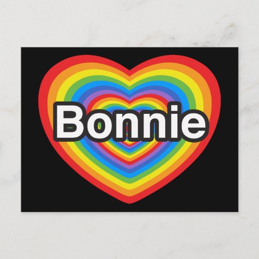 Ich Liebe Bonnie. Ich Liebe dir Bonnie. Herz Postkarte (Vorderseite)