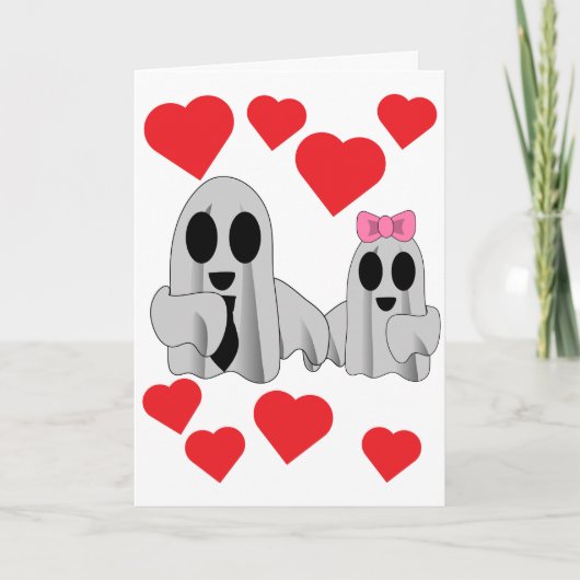 Ich Liebe Boo Vater von Daughter Karte (Vorderseite)