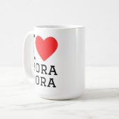 Ich liebe Bora Bora Kaffeetasse (Vorderseite Links)