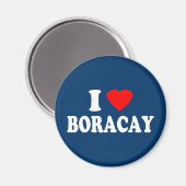 Ich liebe Boracay Magnet (Vorderseite/Rückseite)