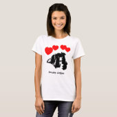 Ich liebe Border Collies Hunde T-Shirt (Vorne ganz)