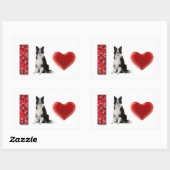 Ich Liebe Border Colliese!! Border Collie Sticker (Blatt)