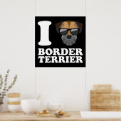 Ich liebe Border Terrier -2- Poster (Küche)