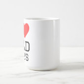 Ich liebe Bösewichte Kaffeetasse (Mittel)