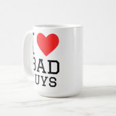 Ich liebe Bösewichte Kaffeetasse (Vorderseite Links)
