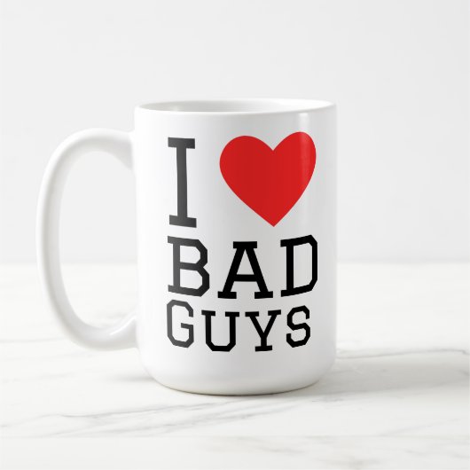 Ich liebe Bösewichte Kaffeetasse (Links)
