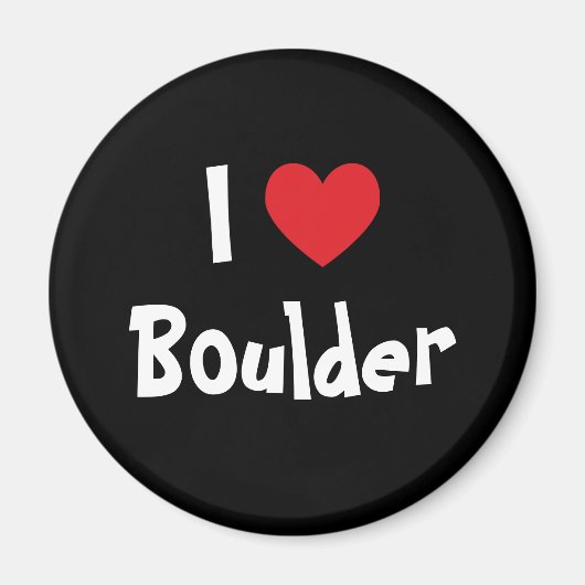 Ich liebe Boulder Magnet (Vorne)