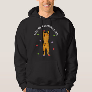 Ich Liebe Boulderen & Katzen Süße Katze Feline Hoodie