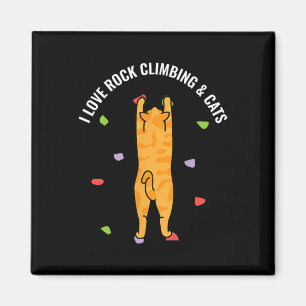 Ich liebe Bouldering und Katzen Süße Kitty Katze F Magnet