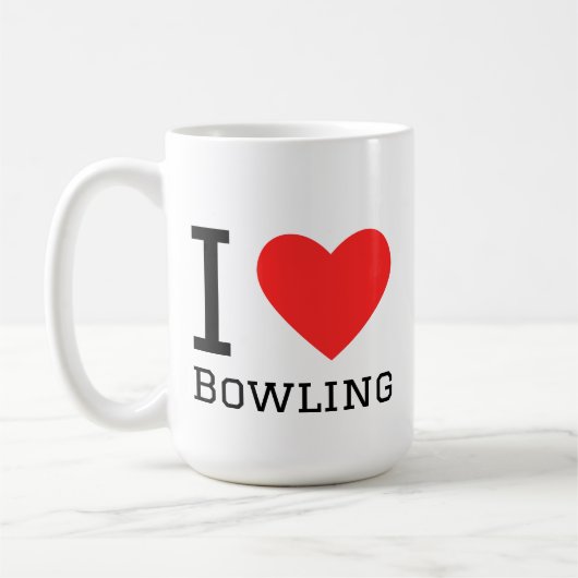 Ich liebe Bowling Kaffeetasse (Links)
