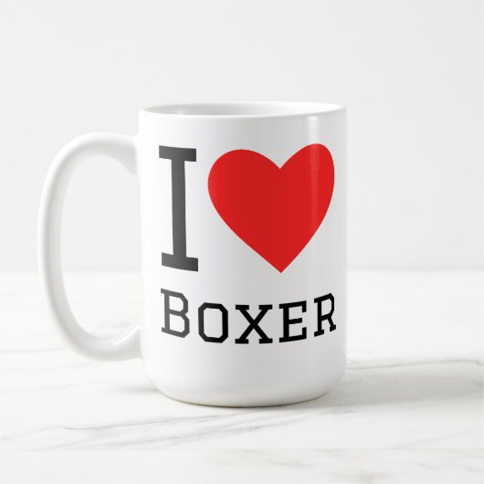 Ich liebe Boxer Kaffeetasse (Links)