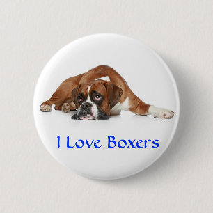 Ich liebe Boxer Pin Button