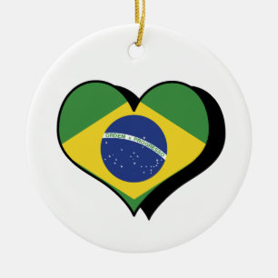 Ich liebe Brasilien-Ornament Keramikornament