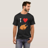 Ich liebe Brathähnchen mit Herz Cool T-Shirt (Vorne ganz)