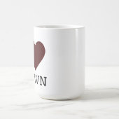 Ich liebe Braun Kaffeetasse (Mittel)