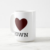Ich liebe Braun Kaffeetasse (Vorderseite Links)