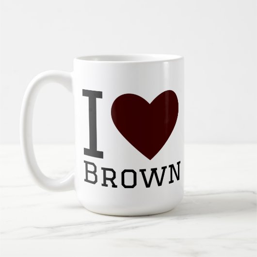 Ich liebe Braun Kaffeetasse (Links)