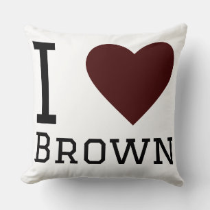 Ich liebe Braun Kissen
