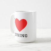 Ich liebe Bräune Kaffeetasse (Vorderseite Links)
