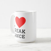 Ich liebe Breakdance Kaffeetasse (Vorderseite Links)