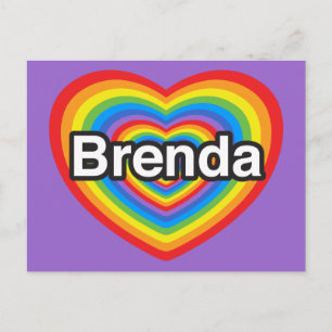 Ich liebe Brenda. Ich liebe dich Brenda. Herz Postkarte