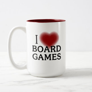 Ich liebe Brettspiele Zweifarbige Tasse