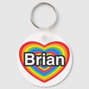 Ich Liebe Brian. Ich Liebe dir Brian. Herz Schlüsselanhänger