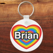 Ich Liebe Brian. Ich Liebe dir Brian. Herz Schlüsselanhänger (Vorderseite)