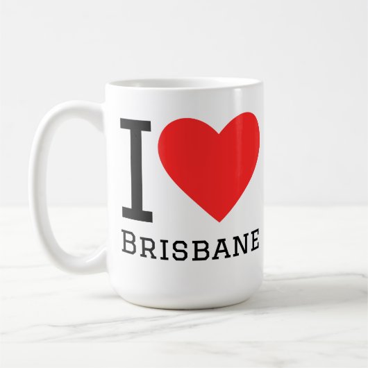 Ich liebe Brisbane Kaffeetasse (Links)