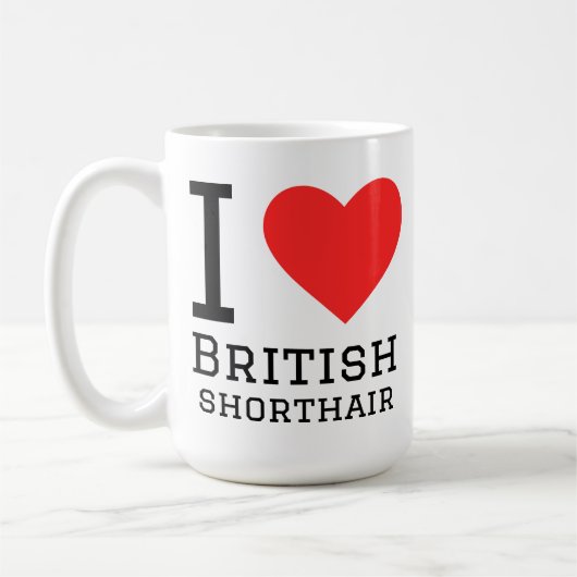 Ich liebe Britisch Kurzhaar Kaffeetasse (Links)