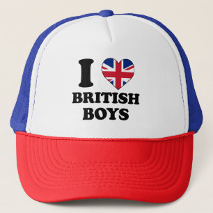 Ich liebe britische Jungen Truckerkappe