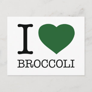 ICH LIEBE BROKKOLI POSTKARTE