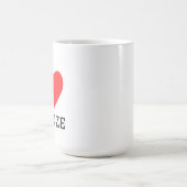 Ich liebe Bronze Kaffeetasse (Mittel)