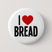 Ich liebe Brot • Ich liebe Brot runder Knopf Button (Vorderseite)
