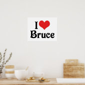 Ich liebe Bruce Poster (Küche)