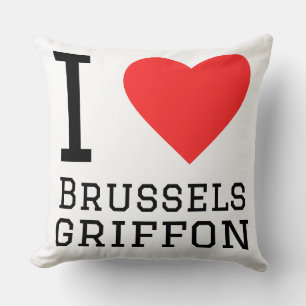 Ich liebe Brussels Griffon  Kissen