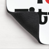 Ich liebe Brüste Mousepad (Ecke)