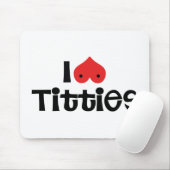 Ich liebe Brüste Mousepad (Mit Mouse)