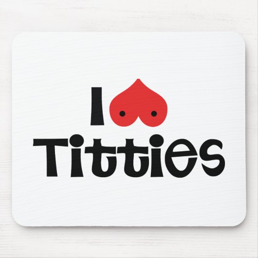 Ich liebe Brüste Mousepad (Vorne)
