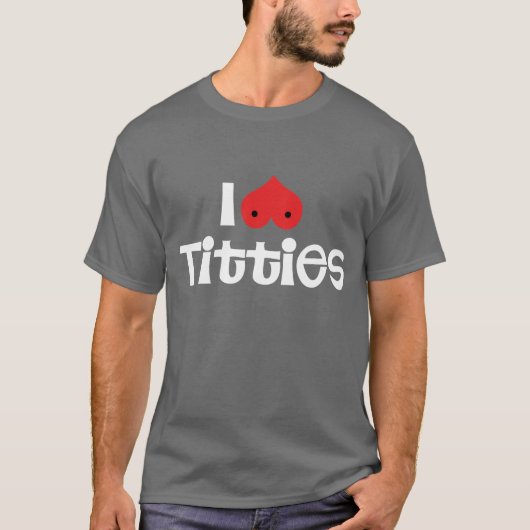 Ich liebe Brüste T-Shirt (Vorderseite)