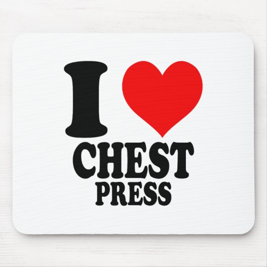 Ich liebe Brustpresse Mousepad (Vorne)