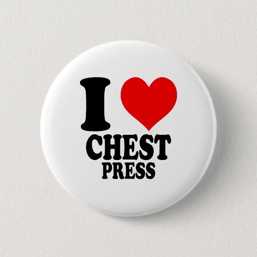 Ich liebe Brustpressen Button (Vorderseite)