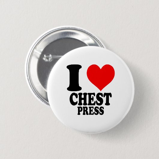 Ich liebe Brustpressen Button (Vorne & Hinten)