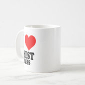 Ich liebe Brustpressen Kaffeetasse (Vorderseite Links)