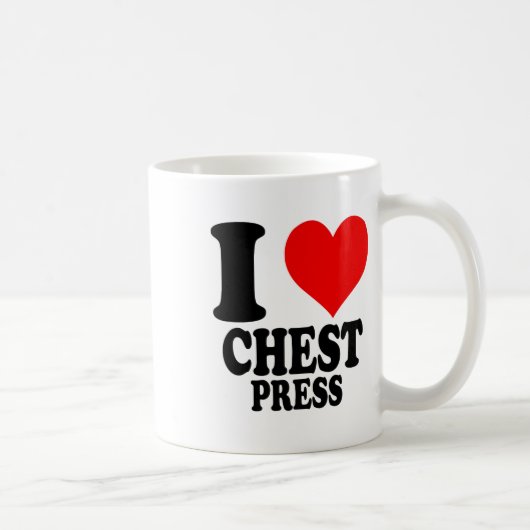 Ich liebe Brustpressen Kaffeetasse (Rechts)