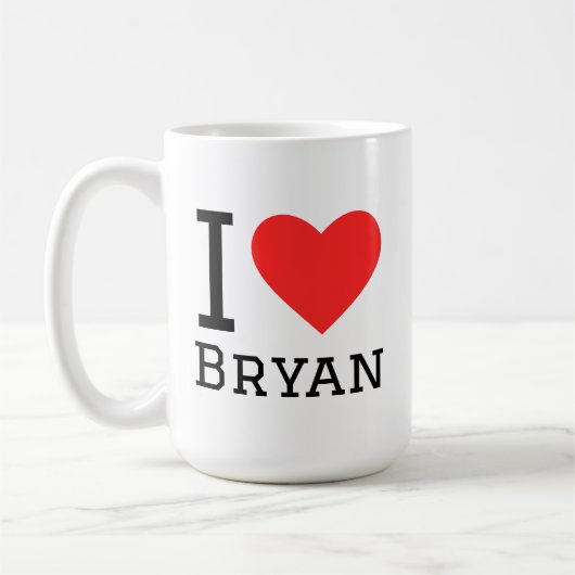 Ich liebe Bryan Kaffeetasse (Links)